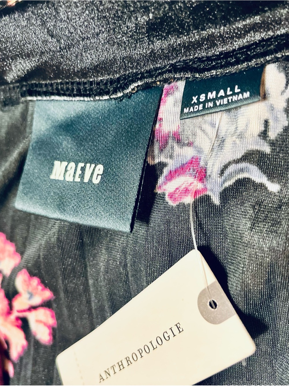 NWT Maeve Anthropologie Soft Velvet Flowy Midi Skirt Size XS - Picture 4 of 6
